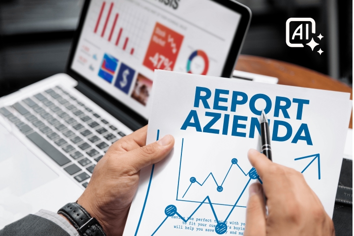 Report azienda con analisi di bilancio, KPI e valutazione finanziaria